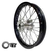 REX WHEELS (EXCEL) КОМПЛЕКТНИЙ КОЛЕСО ЗАД REX 19 ЦІЛІ 19-2,15 ЧОРНА FELGA/SREBRNA СТУПИЦЯ 25MM/SREBRNE СПИЦІ YAMAHA YZ/YZF 250/450 '09-'23