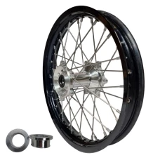 REX WHEELS (EXCEL) КОМПЛЕКТНИЙ КОЛЕСО ЗАД REX 19 ЦІЛІ 19-2,15 ЧОРНА FELGA/SREBRNA СТУПИЦЯ 25MM/SREBRNE СПИЦІ YAMAHA YZ/YZF 250/450 '09-'23