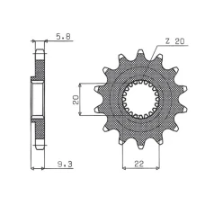 ПЕРЕДНЯ ЗІРКА SUNSTAR CHT 2146 13 KAWASAKI KXF 250 '06-'17 (JTF1446.13) (LANC. 520) (214613JT)
