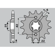 ПЕРЕДНЯ ЗІРКА JR CHT 281 14 (28114JT) HONDA XR 600R, XL 600 R /RM/LM (JTF281.14)
