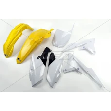 UFO КОМПЛЕКТ ПЛАСТІКОВ YAMAHA YZF 250 '12-'18, YZF 450 '14-'17 КОЛІР OEM (BIALY/ZOLTY) (YA318E999D)