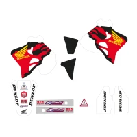 TECNOSEL (BLACKBIRD) КОМПЛЕКТ НАЛІПОК (OKLEIN) HONDA CR 125 '93-'94, CR 250 '92-'94, REPLICA TEAM HONDA '92 США КОЛІР CZERWONY/CZARNY/BIALY