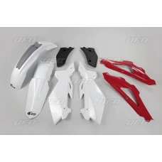 UFO КОМПЛЕКТ ПЛАСТІКОВ HUSQVARNA CR 2T '06-'08 КОЛІР OEM '07-'08 (BIALY/CZERWONY/CZARNY) (HU605E999)