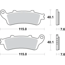 SBS АКЦІЯ КОЛОДКИ ДИСКОВІ ТОРМОЗНІ KH261 / KH281 STREET EXCEL SINTER HONDA ST 1100 '96-'01 КОЛІР ЗОЛОТИЙ