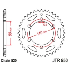 ЗАДНЯ ЗІРКА JR 850 34 YAMAHA XS 650 '74-83, TX 650 '72-74 (85034JT) (LANC. 530)