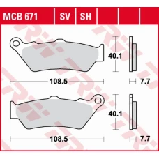 TRW LUCAS ZF КОЛОДКИ ДИСКОВІ ТОРМОЗНІ KH209 SINTER STREET BMW R 1200/1250 GS/ADV/R/RS/RT '13-, K 1600GT/GTL '11-, DUCATI SCRAMBLER 800, DIAVEL/X DIAVEL 1200/1260 '15-, TRIUMPH THUNDERBIRD 1700 '11-, ROCKET 3 '04-'16, SCRAMLER 1200 '19-, ЗАД