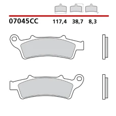 BREMBO 2026/06 КОЛОДКИ ДИСКОВІ ТОРМОЗНІ KH324 ROAD / SCOOTER КАРБОН CERAMIC CC (POLMETALICZNE) (ECE R90)