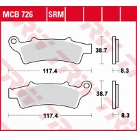 TRW LUCAS ZF КОЛОДКИ ДИСКОВІ ТОРМОЗНІ KH324 SINTER APRILIA ATLANTIC 125 '03-, SCARABEO 125 '04-'10, ATLANTIC 200 '02-'05, SCARABEO 200 '07-'12, KYMCO PEOPLE 125 '10-, PEUGEOT LOOXOR 125/150 '02-'06 ПЕРІД