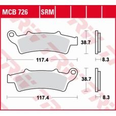 TRW LUCAS ZF КОЛОДКИ ДИСКОВІ ТОРМОЗНІ KH324 SINTER APRILIA ATLANTIC 125 '03-, SCARABEO 125 '04-'10, ATLANTIC 200 '02-'05, SCARABEO 200 '07-'12, KYMCO PEOPLE 125 '10-, PEUGEOT LOOXOR 125/150 '02-'06 ПЕРІД