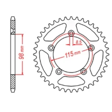 ЗАДНЯ ЗІРКА MTX PARTS 4552 48 KTM SX 65 '12-'18 (JTR894.48) (LANC. 420)