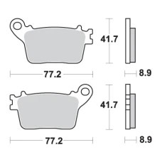 SBS КОЛОДКИ ДИСКОВІ ТОРМОЗНІ KH436 STREET EXCEL/RACING SINTER КОЛІР ЗОЛОТИЙ ПІДХОДИТЬ DO: HONDA CBR600/1000, SUZUKI GSX-R600/750/1000/, YAMAHA R1 ЗАД
