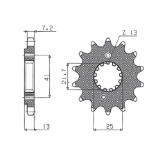 ПЕРЕДНЯ ЗІРКА SUNSTAR CHT 346 16 HONDA VT 600C SHADOW '90-'07 (JTF296.16) (LANC. 525) (34616JT)