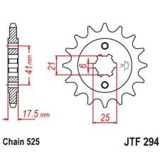 ПЕРЕДНЯ ЗІРКА JR CHT 284 14 HONDA XBR 500 '87-'91 (28414JT) (LANC. 525) (-1)