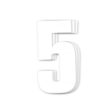 BLACKBIRD RACE НОМЕРИ БІЛА - PACK OF 3 CM.16X7,5CM #5