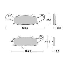 SBS BRAKEPADS SINTERED