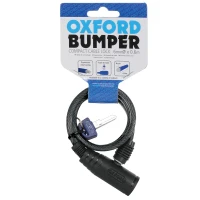 OXFORD ЗАХИСТ ПРОТИКРАДІЖКА (ТРОСИК) BUMPER CABLE LOCK SMOKE ЗАМОК NA КЛЮЧІ 6MM X 600MM КОЛІР ЧОРНИЙ