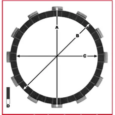TRW LUCAS ДИСКИ SPRZEGLOWE BETA RR 125 06-08, YAMAHA DT 80 85-97, TT 125 R 00-11, XT 125 R / X 05-07, YBR 125 06-13, YFB 250 TIMBERWOLF 92-00, YFM 250 BIG BEAR 07-11, YFM 250 BRUIN 05-06, (EBS2287)