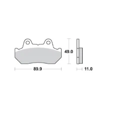 SCHUH ПРОДАЖА КОЛОДКИ ДИСКОВІ ТОРМОЗНІ KH69/3 ORGANIC HONDA CBR 600 / XL 600 V 87-90, CX 650 / ТУРБО 83-85, CB 750 / CB 900 BOLDOR 81-83, VT 1100 87-93, GL 1200 / 1500 84-00, ПЕРІД/ЗАД КОЛІР ЧОРНИЙ