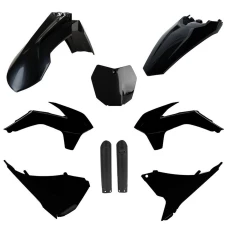 POLISPORT КОМПЛЕКТ ПЛАСТІКОВ (ПОВНИЙ KIT) KTM SX/SX-F/XC-F '15 W КОМПЛЕКТІ TABLICA ПЕРІД (8659100003) I КРИШКИ АМОТРТИЗАТОРІВ (8398600003) КОЛІР ЧОРНИЙ