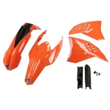 UFO КОМПЛЕКТ ПЛАСТІКОВ (ПОВНИЙ KIT) Z OSLONAMI ТЕЛЕСКОПІЧНИЙ (АМОРТИЗАТОРІВ) KTM EXC '09-'10 КОЛІР OEM (КОЛІР ПОМАРАНЧ) (KT511E999)