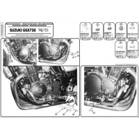 KAPPA GMOLE КРИШКИ ДВИГУНА SUZUKI GSX 750 98-02, GSF 600 BANDIT / S 96-04 (TN392) ЧОРНІ