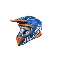 ШОЛОМ SHOT ЕНДУРО JUST1 J-39 THRUSTER, КОЛІР БІЛИЙ/ФЛУОРЕСЦЕНТНИЙ , КОЛІР ОРАНЖЕВИЙ/ГОЛУБИЙ, РОЗМІР , РОЗМІР L