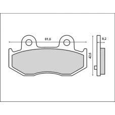BRENTA КОЛОДКИ ДИСКОВІ ТОРМОЗНІ KH411 SUZUKI AN 250`01-02, AN 400`04-06, ЗАД (FT 3047)