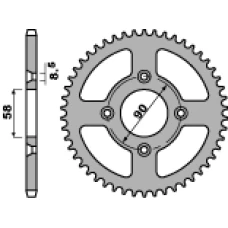 ЗАДНЯ ЗІРКА PBR 4463 37 F HONDA CRF 50 04-16, XR 50 00-07 (LANC. 420) (JTR1213.37)
