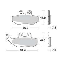 SBS КОЛОДКИ ДИСКОВІ ТОРМОЗНІ KH194 STREET CERAMIC КОЛІР ЧОРНИЙ ПРИЗНАЧЕНИЙ DO YAMAHA DT50 PIAGGIO VESPA 125 APRILIA RX 90 120HF