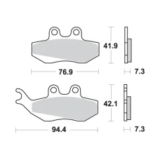 SBS КОЛОДКИ ДИСКОВІ ТОРМОЗНІ KH194 STREET CERAMIC КОЛІР ЧОРНИЙ ПРИЗНАЧЕНИЙ DO YAMAHA DT50 PIAGGIO VESPA 125 APRILIA RX 90 120HF
