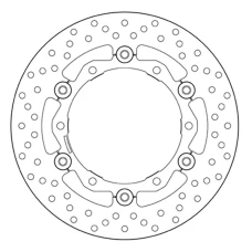 BREMBO 2026/06 ДИСК ТОРМОЗНИЙ ПЕРІД PLYWAJACA YAMAHA T-MAX 500 '08-'12 (267X132X4MM) (6X8,5MM)