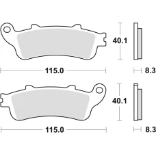 TRW LUCAS КОЛОДКИ ДИСКОВІ ТОРМОЗНІ KH261 SINTER STREET HONDA NT 650 V DEAUVILLE 02-05 VFR 800 98-13, XL 1000 V 99-13 CBR 1100 97-08 STX 1300 02-16 VT 1300 10-16 VTX 1800 01-08, ЗАД