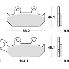 TRW LUCAS КОЛОДКИ ДИСКОВІ ТОРМОЗНІ KH172 ORGANIC YAMAHA XT 600 90-03, XTZ 660 91-99, ПЕРІД (АКЦІЯ)