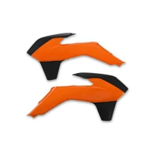 UFO КРИШКИ РАДІАТОРА KTM SX/SXF '13-'15, EXC '14-'16 КОЛІР OEM (ОРАНЖЕВИЙ/ЧОРНИЙ)