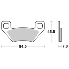 SBS BRAKEPADS SINTERED ATV