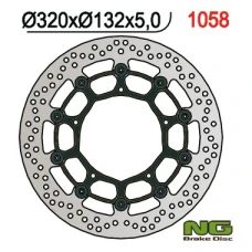NG ДИСК ТОРМОЗНИЙ ПЕРІД YAMAHA YZF R1 '04-'06 / '15-'16, FZ1 '06-13, R6 '20-, V-MAX '09-16, MT-10 '16-21 (320X132X5MM) (5X8,5MM) PLYWAJACA
