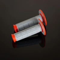 RENTHAL АКЦІЯ ПЕРЕМИКАЧІ MX DUAL COMPOUND TAPERED HALF WAFFLE, DWUSKLADNIKOWE, КОЛІР SZARY/POMARANCZOWY