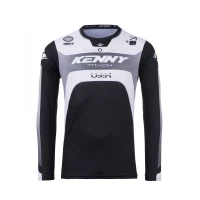 KENNY RACING 2025 СОРОЧКА CROSS/ENDURO МОДЕЛЬ TRACK FOCUS BLACK/WHITE КОЛІР ЧОРНИЙ/БІЛИЙ/СІРИЙ РОЗМІР M