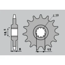 ПЕРЕДНЯ ЗІРКА JR CHT 599 13 APRILIA 50