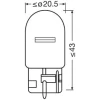 OSRAM ЛАМПОЧКА  WY21W 12V 21W WX3X16D (POMARANCZOWA CALOSZKLANA) BLISTER - 2 ШТУКИ - зображення 3