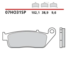 BREMBO 2026/03 КОЛОДКИ ДИСКОВІ ТОРМОЗНІ KH196 SINTER SP (SPIEK METALICZNY) ЗАД (ECE R90)