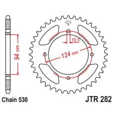 ЗАДНЯ ЗІРКА JR 282 36 HONDA CB 500F/K '78-'80 (28236JT) (LANC. 530)