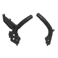RACETECH КРИШКИ РАМИ (КОМПЛЕКТ) BI-MATERIAL СУПЕР GRIP KTM SX 125/150/250 '19-21, SXF 250/350/450 '19-21, SXF 450 '18-21, EXC/EXCF 150/250/350/450 '20-21 КОЛІР ЧОРНИЙ