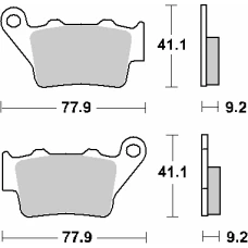 SBS КОЛОДКИ ДИСКОВІ ТОРМОЗНІ KH208 OFF-ROAD КАРБОН