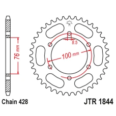 ЗАДНЯ ЗІРКА JR 4513 52 YAMAHA YZF 125R '19, MT 125 15-17 (+4) (451352JT)* (LANC. 428)