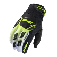 KENNY RACING 2025 РУКАВИЦІ CROSS/ENDURO МОДЕЛЬ SAFETY NEON ЖОВТИЙ КОЛІР  ЧОРНИЙ/ЖОВТИЙFLUO РОЗМІР M