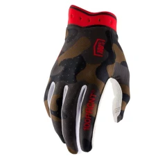 100 ПРОЦЕНТ РУКАВИЦІ CROSS/ENDURO ITRACK CAMO КОЛІР ХАКІ РОЗМІР M