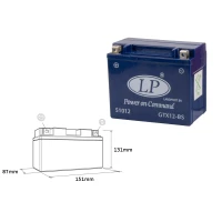 LANDPORT АКУМУЛЯТОР ZELOWY GTX12-4 12V 10AH 151X87X131 BEZOBSLUGOWY - ZALANY - ЗАМІНЮЄ GTX12BS L (4)