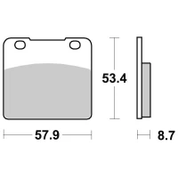 SBS BRAKEPADS SINTERED ЗАДУ
