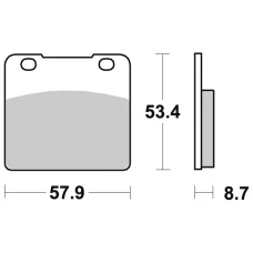 SBS BRAKEPADS SINTERED ЗАДУ